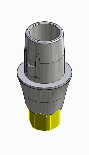 BIONIKA AE, Titanium base, positioned