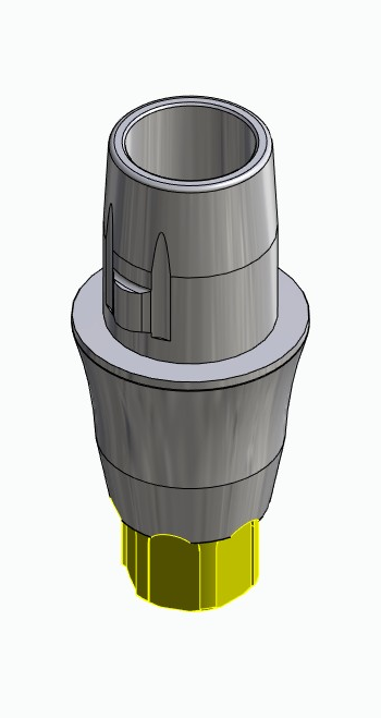 BIONIKA AE, Titanium base, positioned