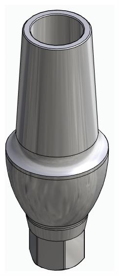 BIONIKA SGD, Anatomic abutment, straight, positioned