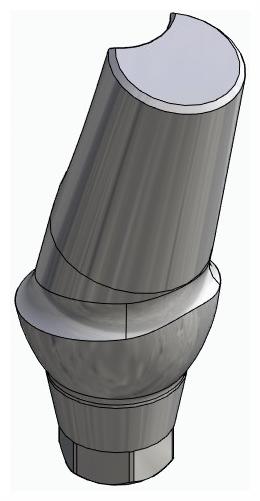 BIONIKA DENTUM, Anatomic abutment, angled, 15°, positioned, type-A