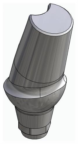 BIONIKA DENTUM, Anatomic abutment, angled, 15°, positioned, type-B