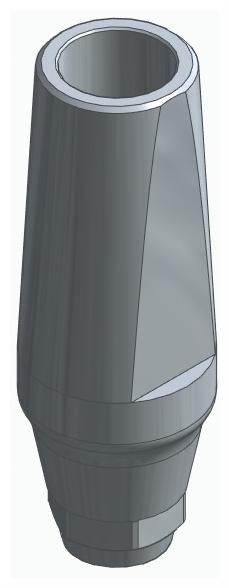 BIONIKA DENTUM, Narrow abutment, straight, positioned