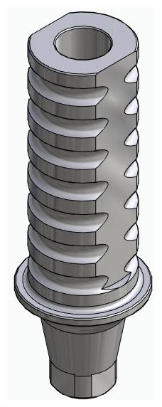 BIONIKA DN, Temporary abutment, implant level, positioned