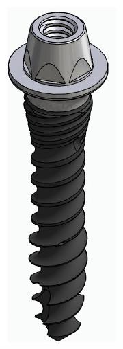 HYBRID, Implant, mini, multi-unit head, LT2.7, narrow