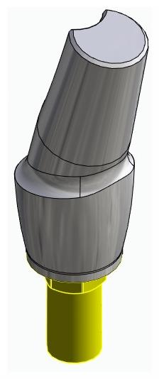 BIONIKA BIOSS, Anatomic abutment, angled, 15°, positioned, type-A