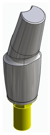 BIONIKA BIOSS, Anatomic abutment, angled, 15°, positioned, type-A