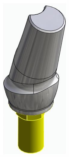 BIONIKA BIOSS, Anatomic abutment, angled, 15°, positioned, type-B