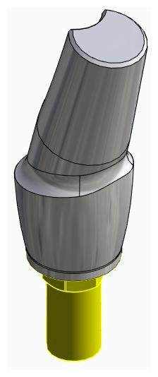 BIONIKA BIOSS, Anatomic abutment, angled, 15°, positioned, type-B