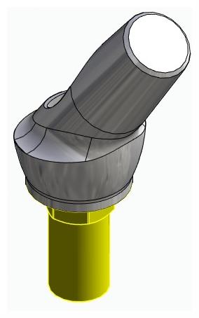 BIONIKA BIOSS, Anatomic abutment, angled, 35°, positioned, type-A