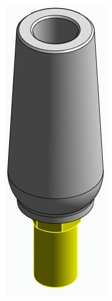 BIONIKA BIOSS, Universal abutment, straight, positioned