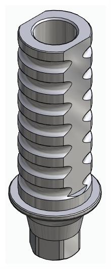 BIONIKA IMPLIE, Temporary abutment, implant level, positioned