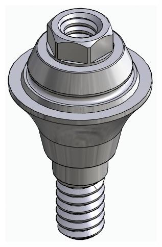 BIONIKA BK, Multi-unit abutment, straight, screwable, wide, LT2