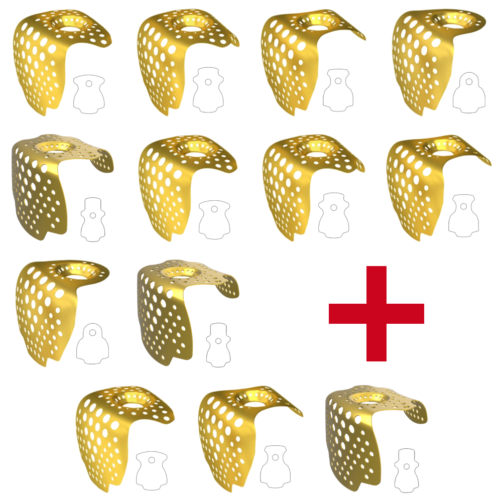 Titanium plates 10+3 package offer (forms A–E)