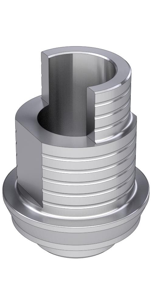 Biomet 3i® (3I) Compatible, Titanium base, PCT stepped head, implant level, non-positioned