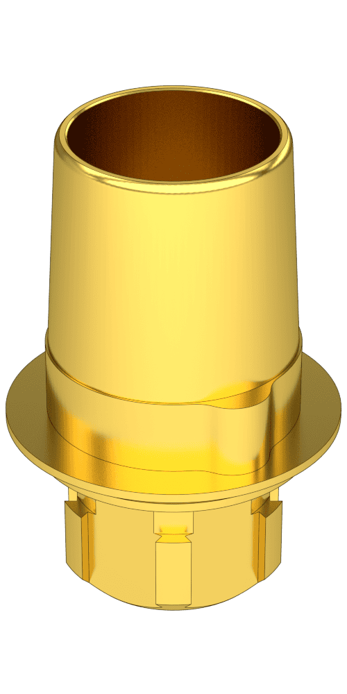 UNIFORM Neoss® (NO) Compatible, Titanium base, implant level, positioned