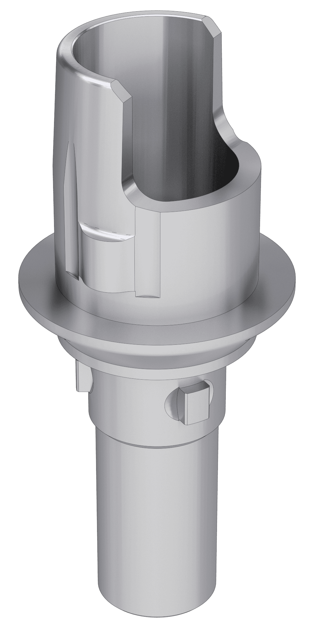 BIONIKA Cortilog PCL, Titanium base, PCT stepped, implant level, positioned