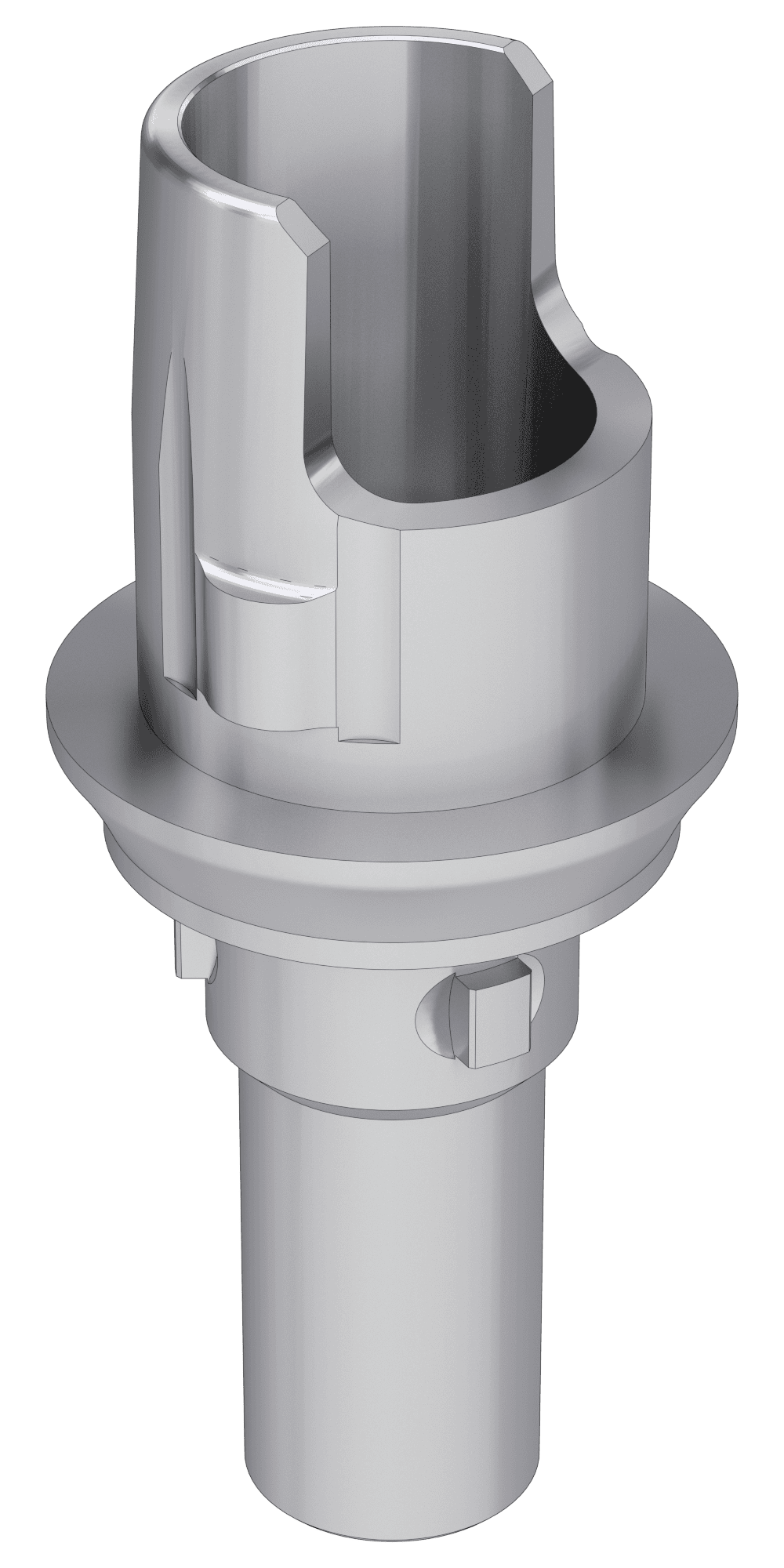 BIONIKA Cortilog PCL, Titanium base, PCT stepped, implant level, positioned