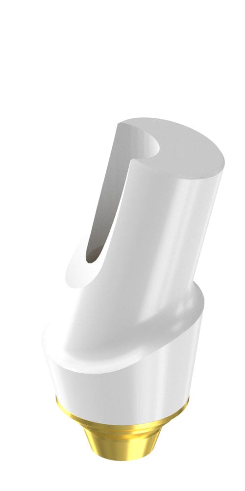 UNIFORM Implant Direct® Legacy® (LG) Compatible, Zircon abutment, with titanium base, oblique, non-positioned