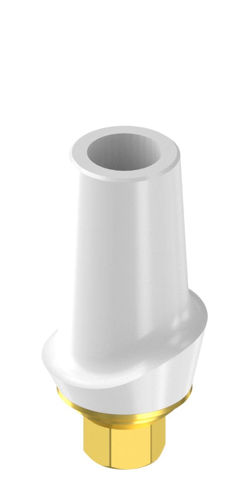 Zimmer® (ZM) Compatible, Zircon abutment, with titanium base, straight, positioned