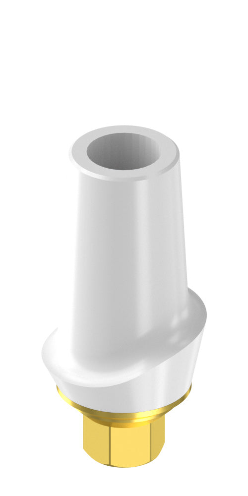 MIS® Seven® (MS) Compatible, Zircon abutment, with titanium base, straight, positioned