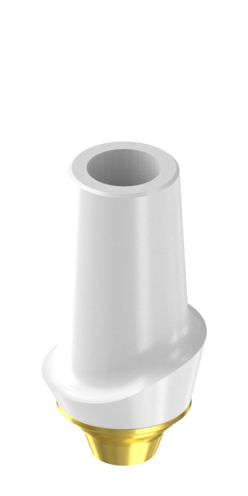 UNIFORM Implant Direct® Legacy® (LG) Compatible, Zircon abutment, with titanium base, straight, non-positioned