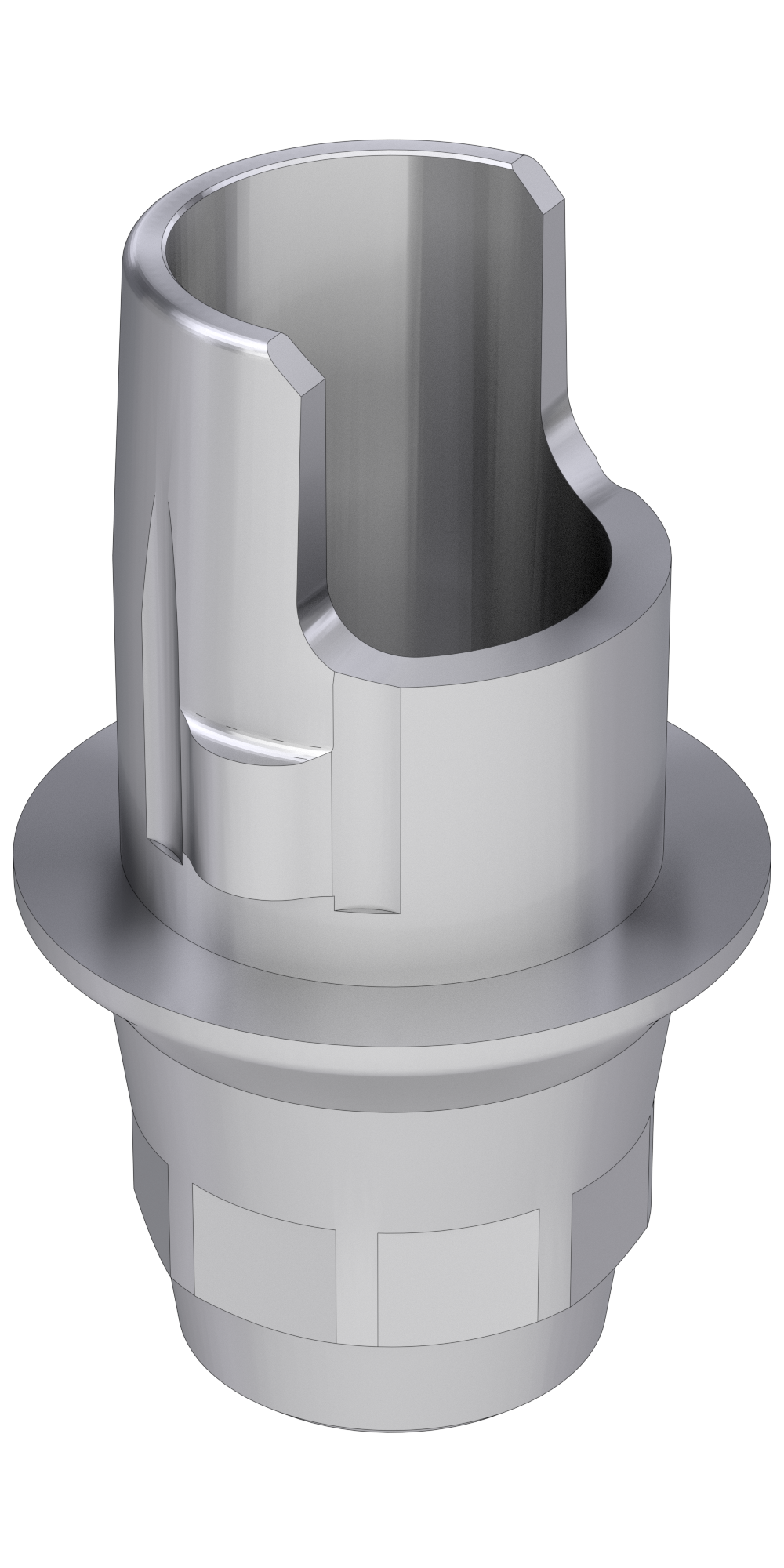 Straumann® Sin Octa® (ST) Compatible, Titanium base, PCT stepped, implant level, positioned
